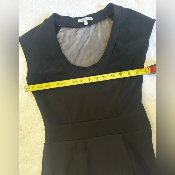Charlotte Russe Dress Black Round Neck short‎ sleeve transparent back M - Picture 14 of 16